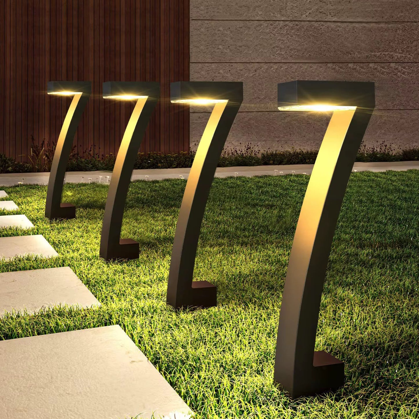 6pcs Set Novelty Solar Garden Pathway Lights Gha