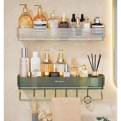 Wall mounted bathroom shelf