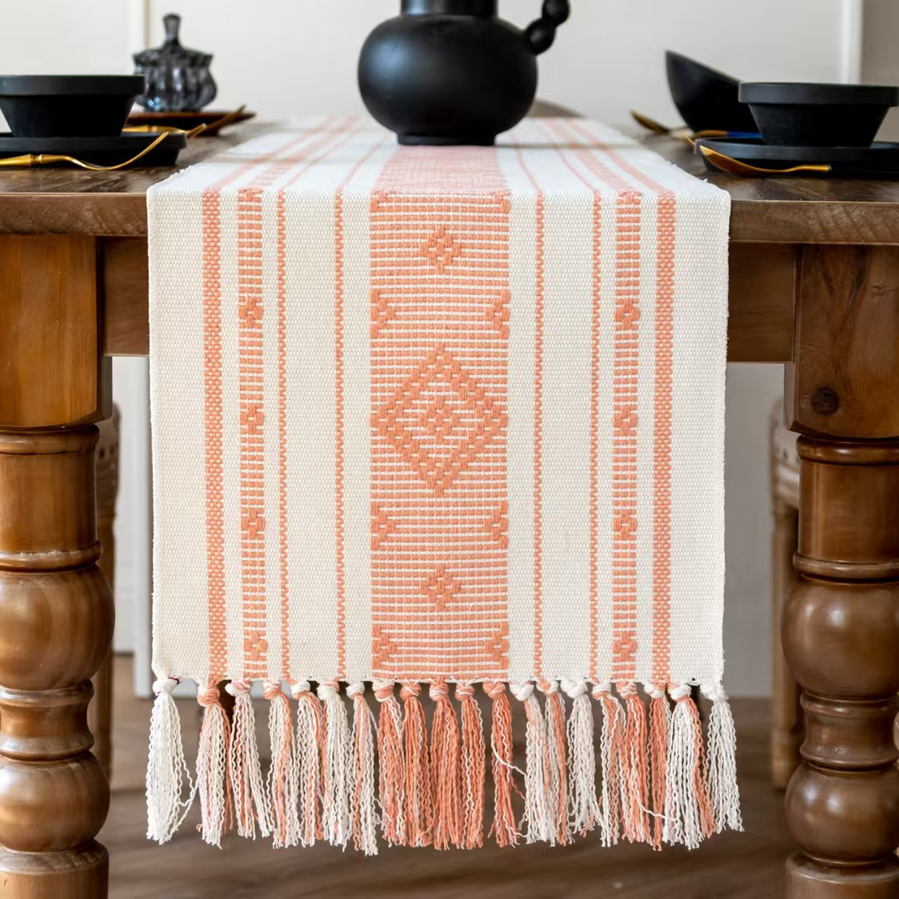 Bohemian  Table Runner with Tassel
