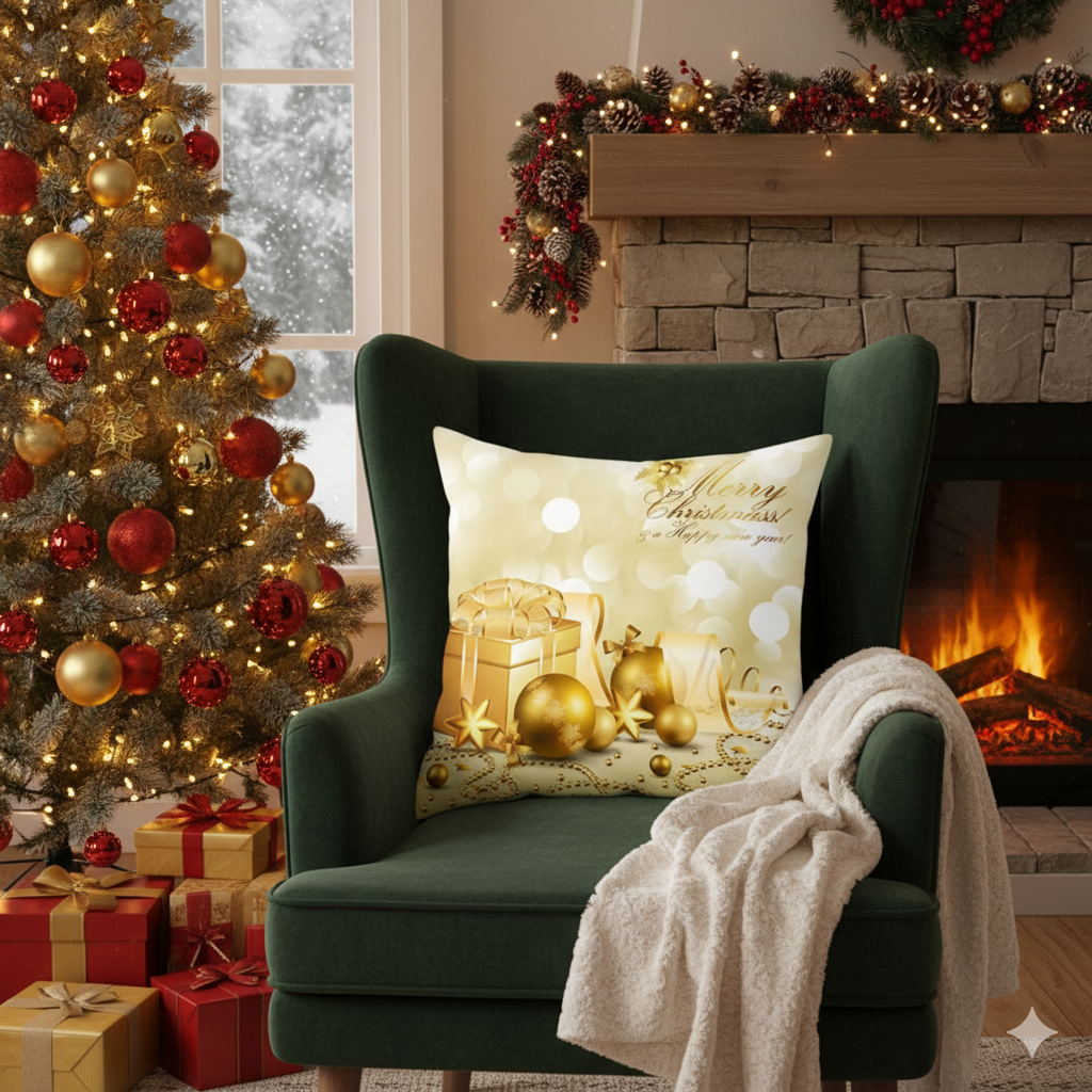 2pcs Christmas themed pillowcase