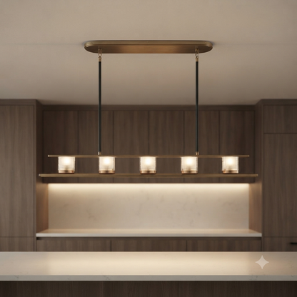 5 Light Kitchen Island Linear Chandelier