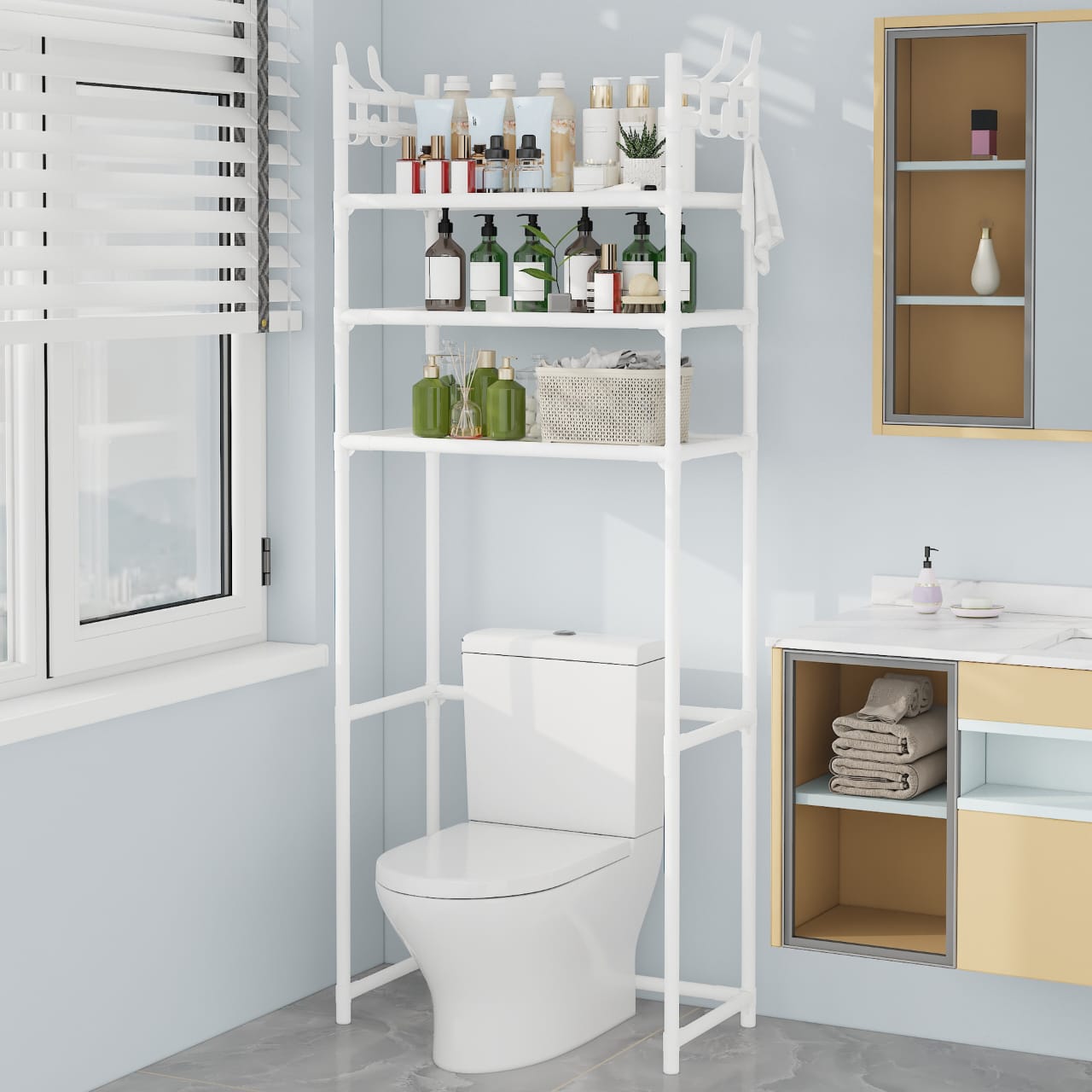 Over the toilet organizer