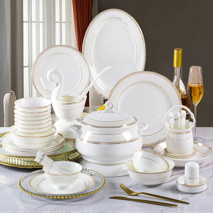 White Porcelain Dinner Set