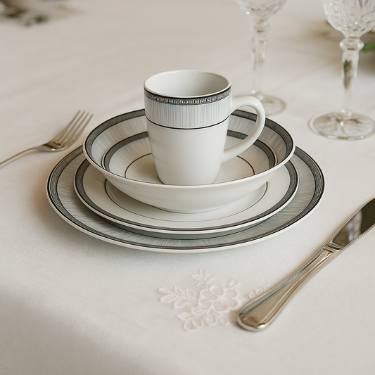 24pcs mesh dinner set