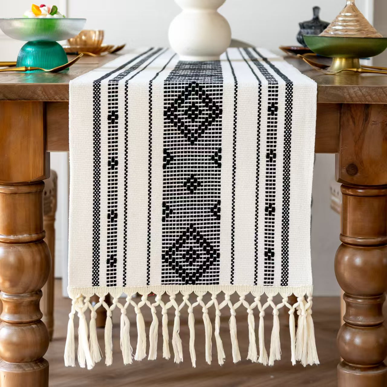 Woven Boho Table Runner 