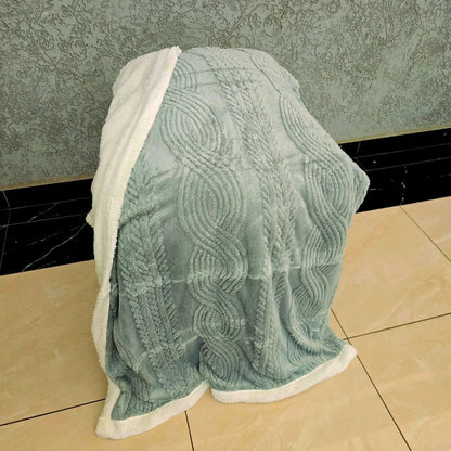 Lambswool  double sided throw blanket