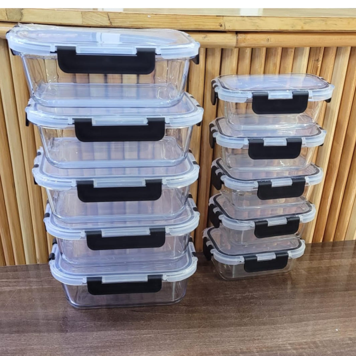 10Pcs set food grade glass storage containers