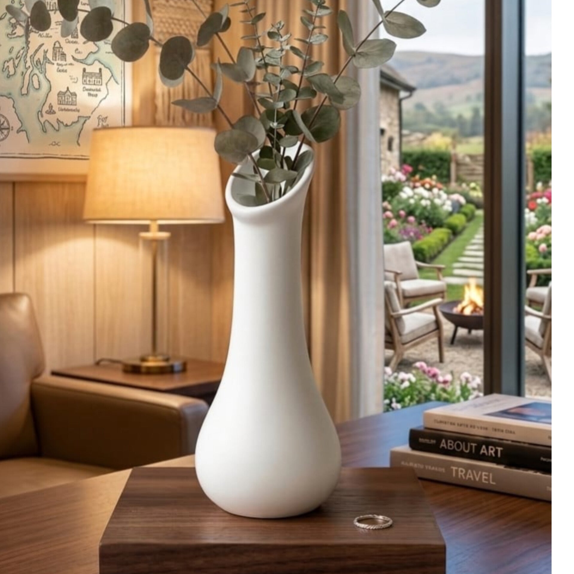 18cm Ceramic Nose Flower Vase