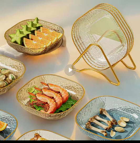 5pcs acrylic salad plates