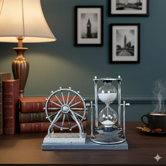 Vintage Ferris wheel hour glass decor