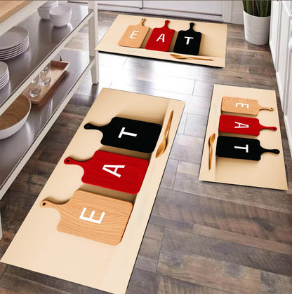 3Pcs rubber kitchen mats