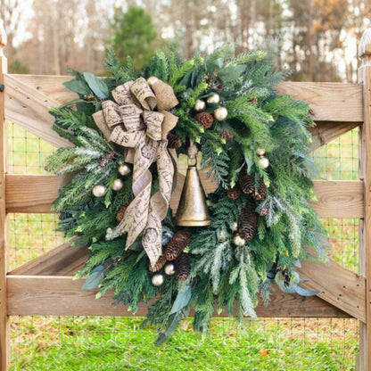 Christmas Wreath With Christmas Pine Cone Pine Needle