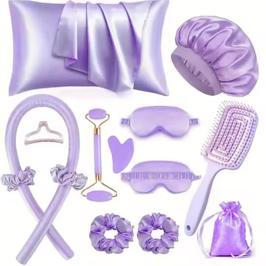 13 pcs Satin Silk Beauty Sleep Set-2450