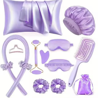 13 pcs Satin Silk Beauty Sleep Set-2450