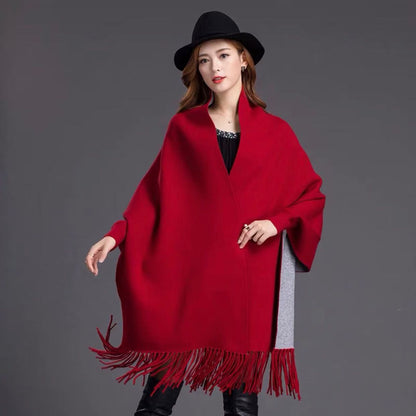 Double sided  sleeve ponchos