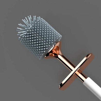 Wall mounted toilet brush and holder set