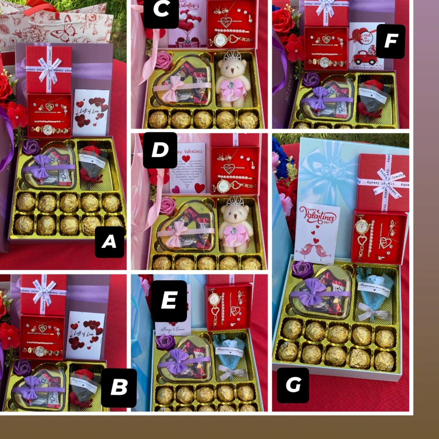 Valentine Jewelry and Chocolate Accessory Gift Set