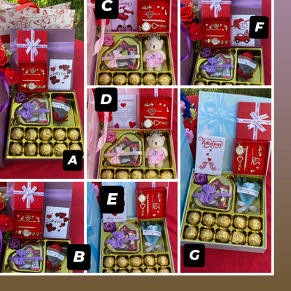 Valentine Jewelry and Chocolate Accessory Gift Set