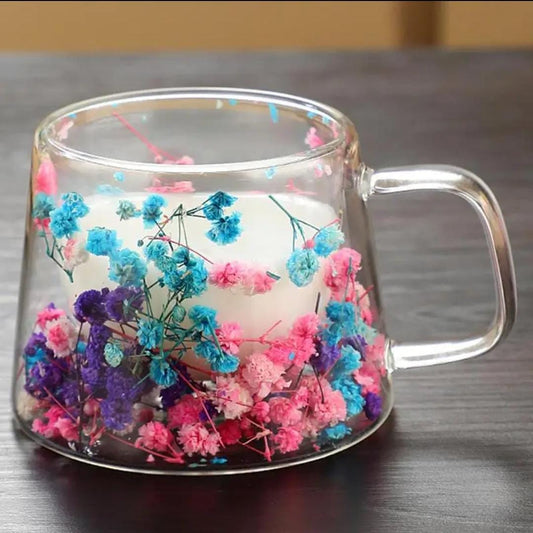 Floral double walled mugs