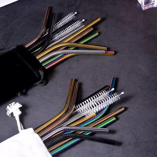 Stainless steel reusable straws