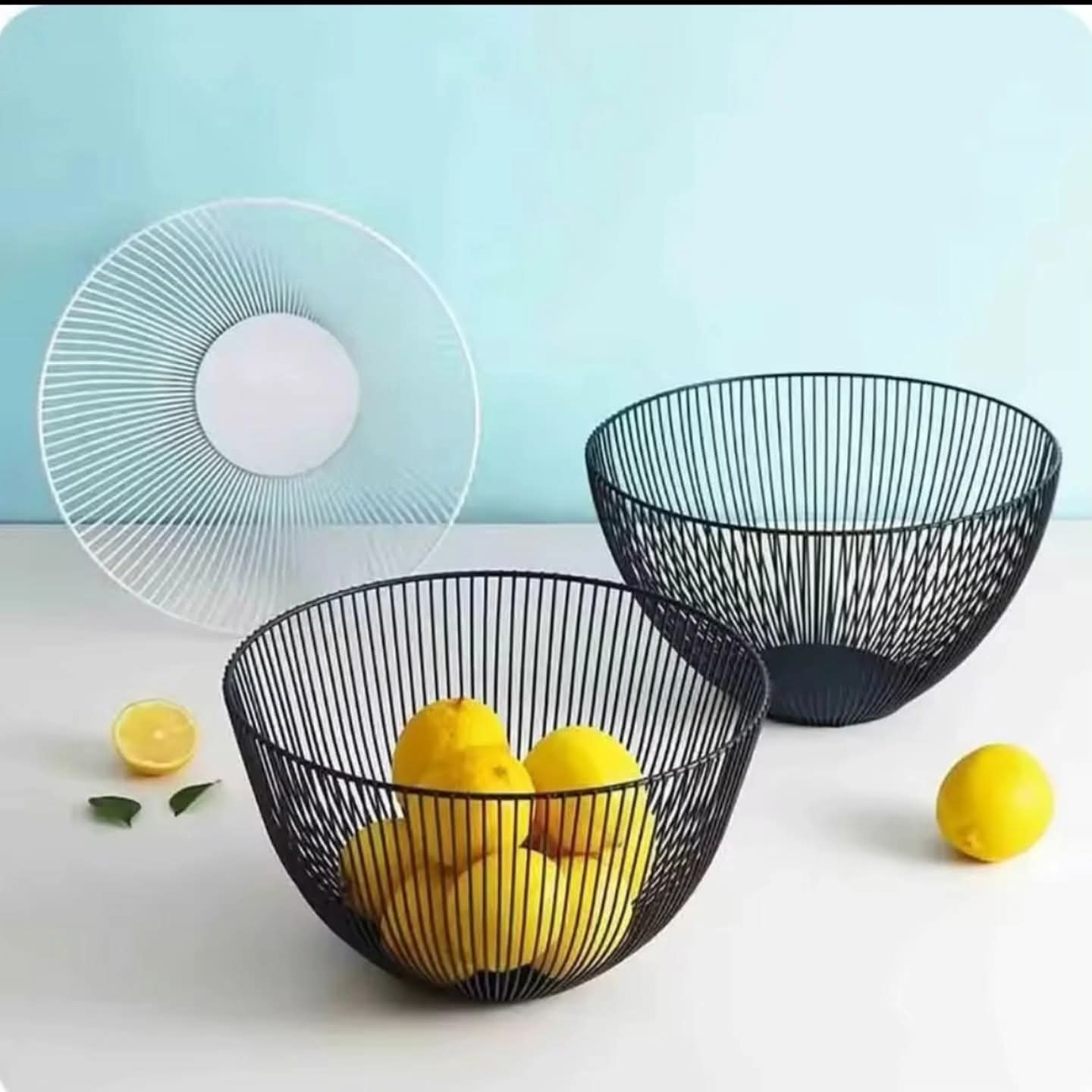 Circular Mesh Metal Fruit Basket