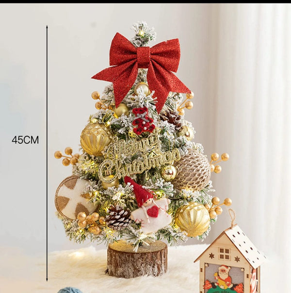Table Top Christmas Tree With Decor And Lights