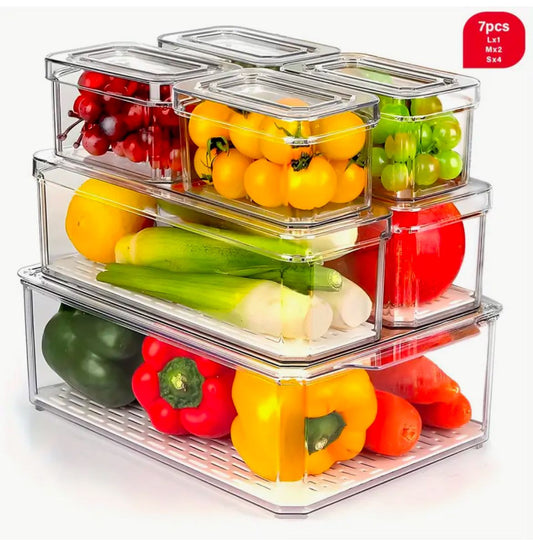 7Pc Fridge organizers