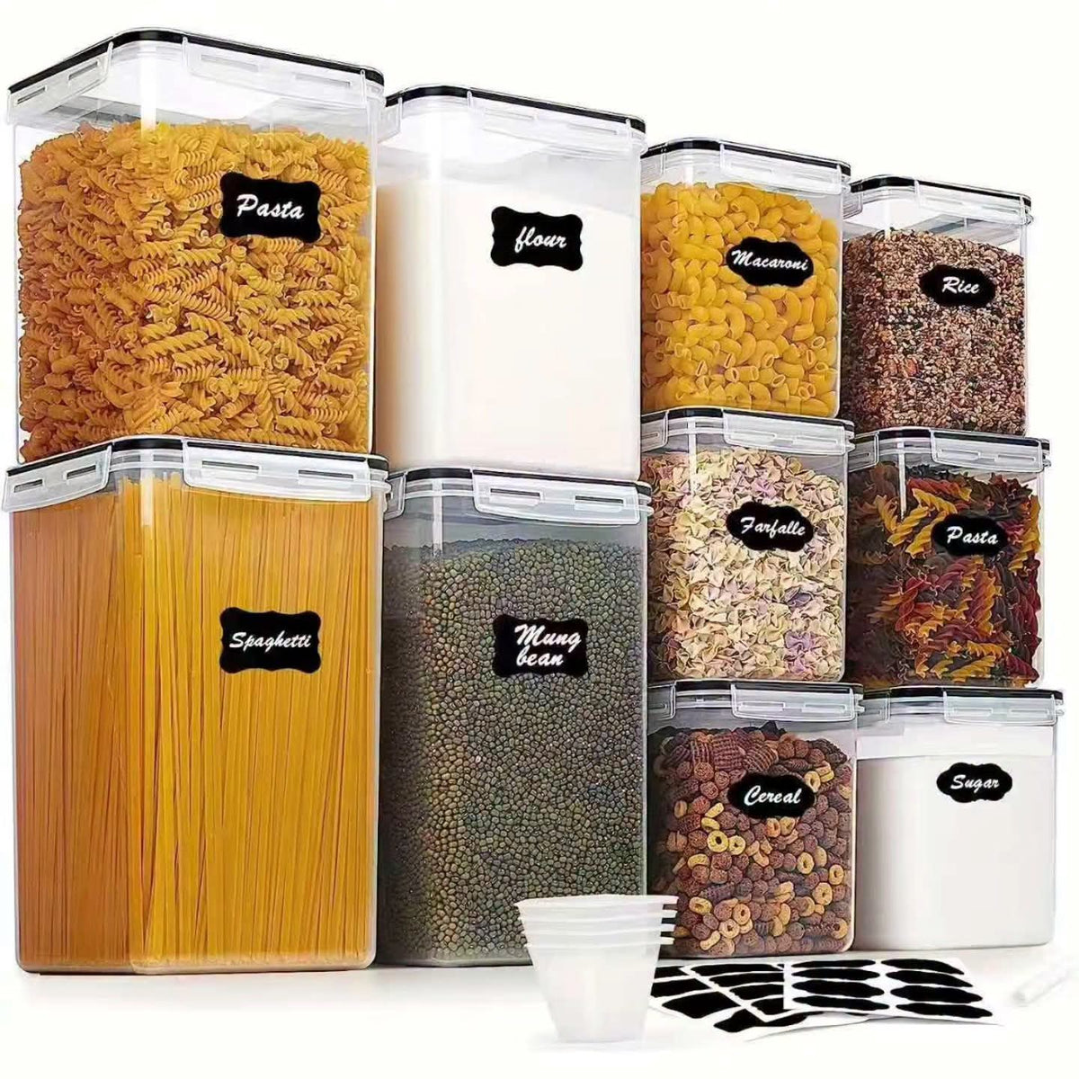 10Pcs Food Cereals Storage Containers