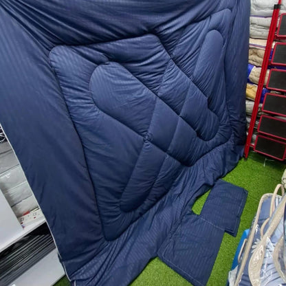6*6 Striped binded duvet with sheet and cases