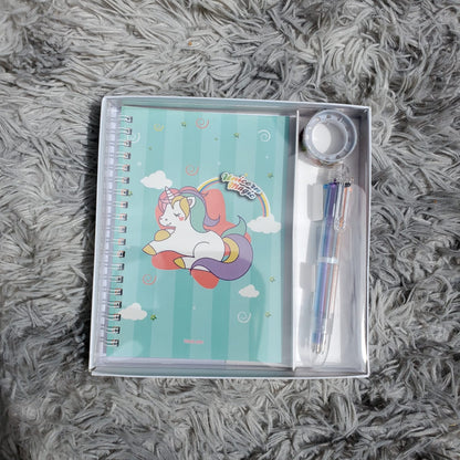 3 in 1 Kids Gift Set Notebook Pen Tape