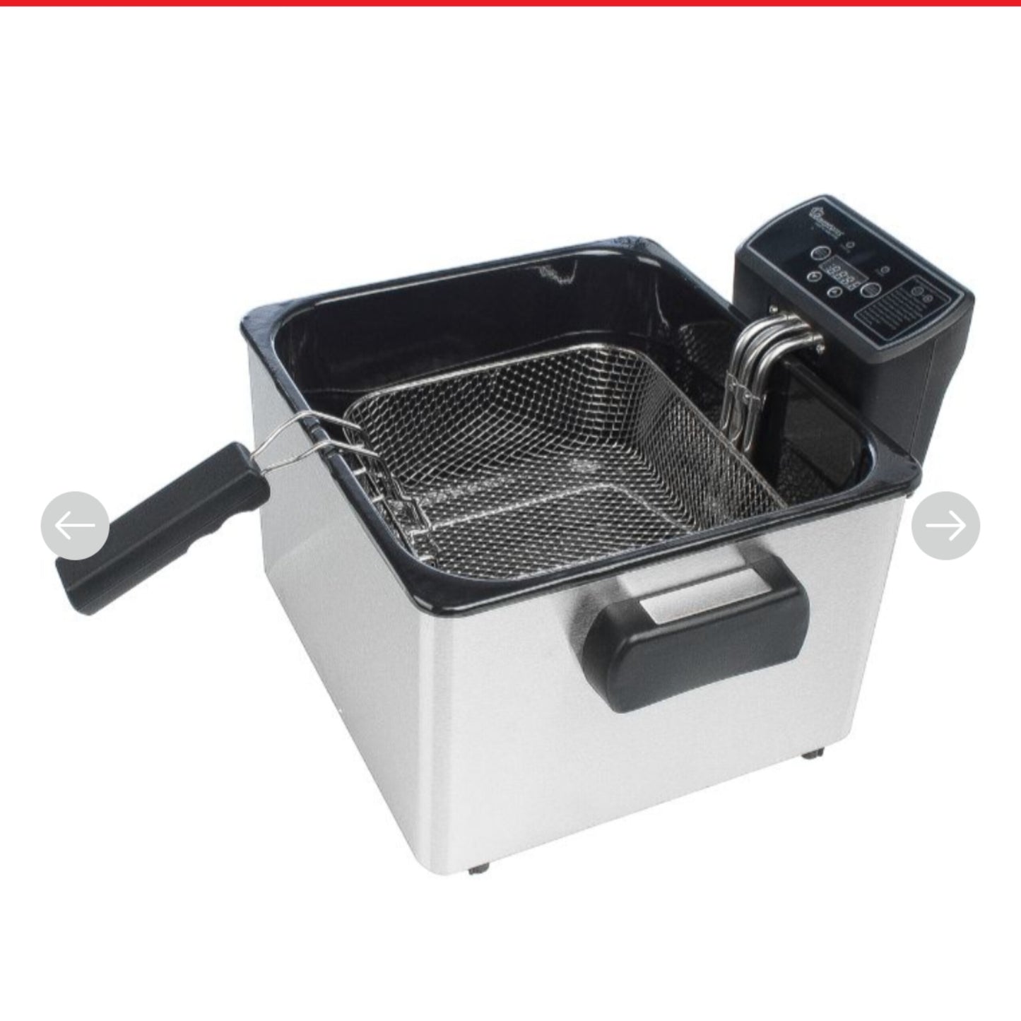 Electric stainless deep fryer  with 3 stainless mesh basket