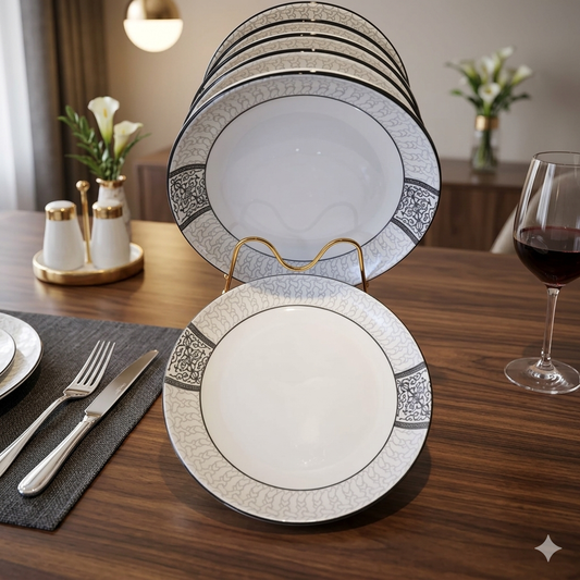 6Pc 8 Inch Ceramic Plate Set