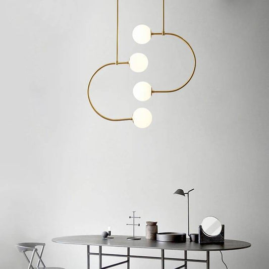 Modern hanging light with 4 bulbs