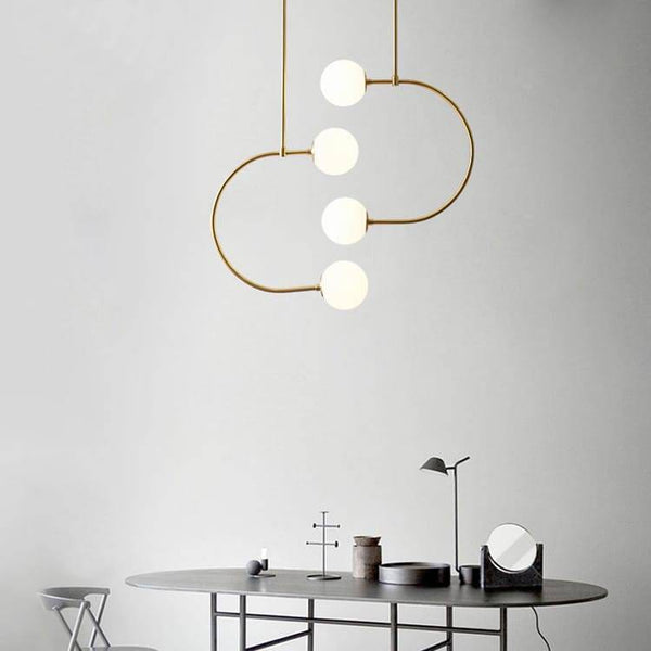 Gold Circular Pendant Light