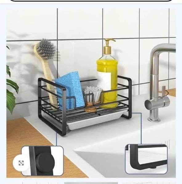 Metallic sink caddy