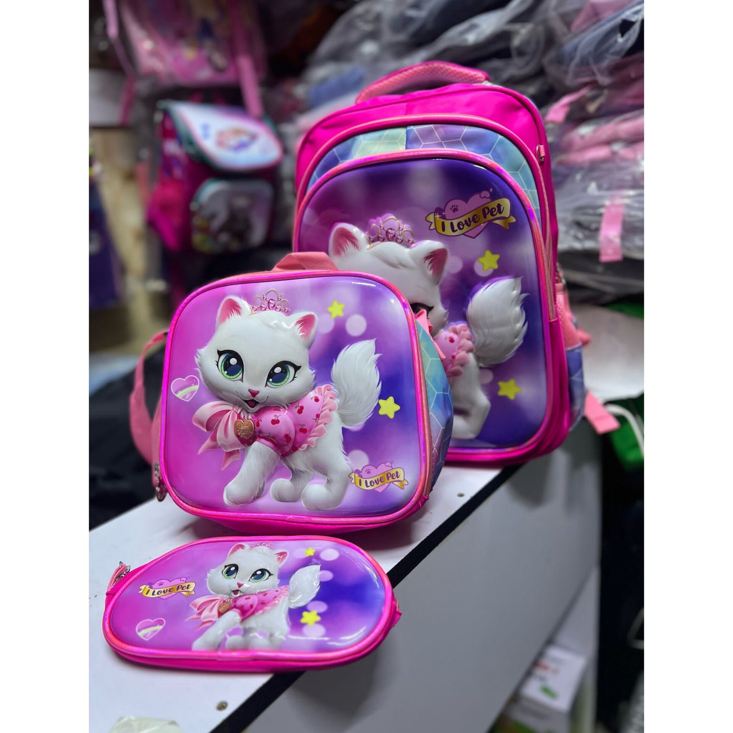 3 in 1 cartoon themed school bag