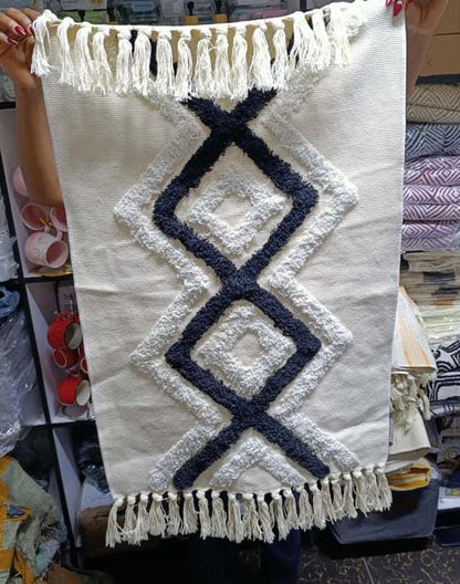 Bohemian Bedroom Rug with Tassels