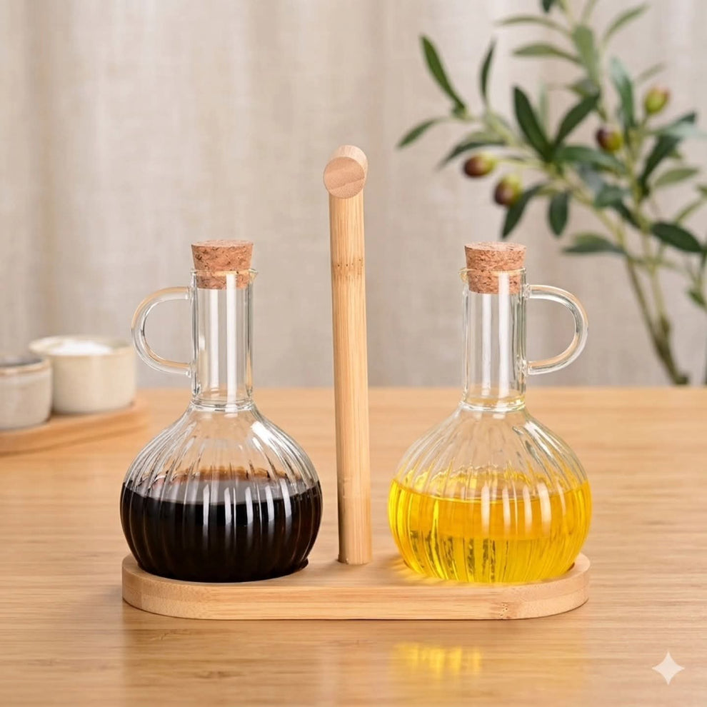 Glass Oil Pot Set Gha
