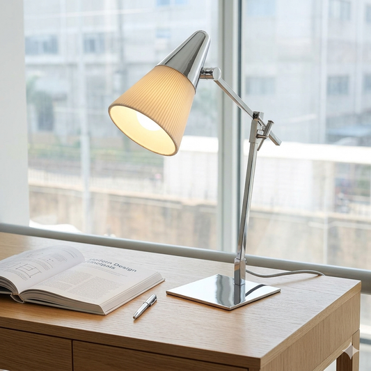 Adjustable Mid Century Metallic Table Lamp