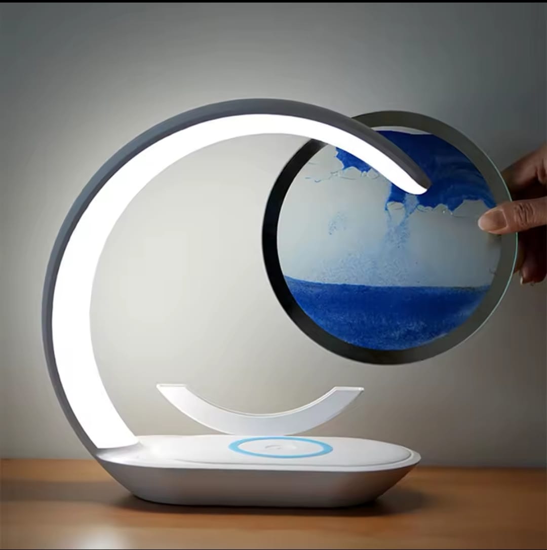 Moving sand art lamp