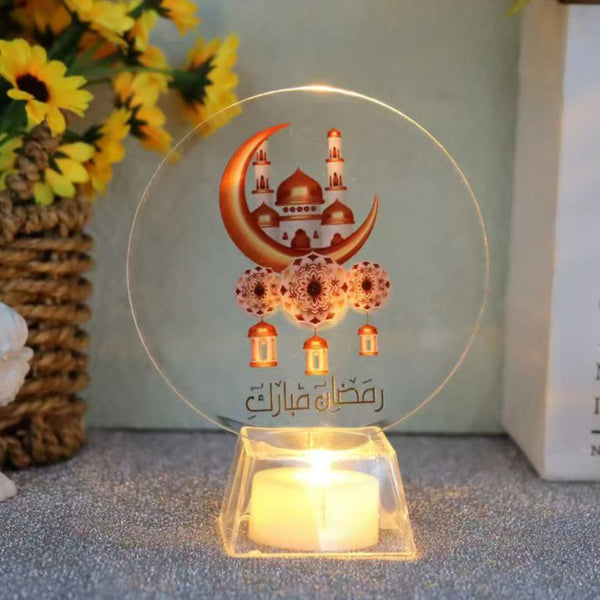 Ramadan Mubarak Led Candle/Eid Decor