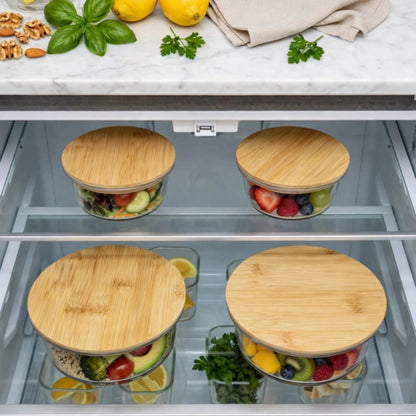 4 In 1 Round Borosilicate Glass Container Set