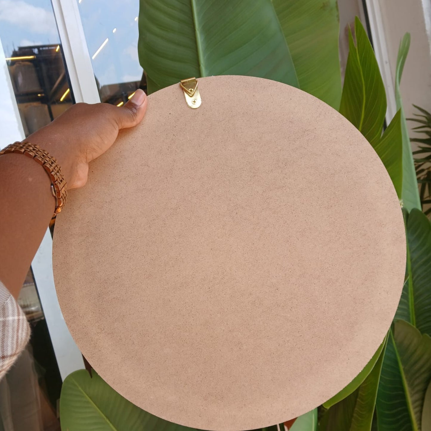 Boho Beaded Round Mirror Wall Decor and Tray