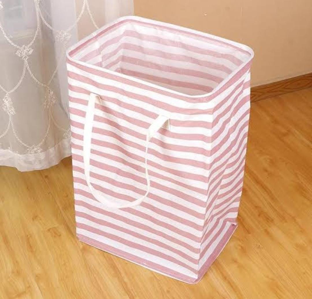 Canvas laundry basket