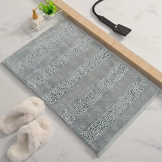Chenille bathroom mats