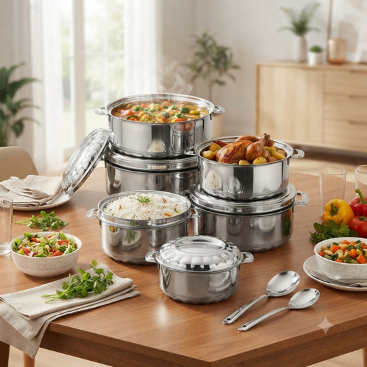 6pcs Stainless Steel Casserole Set