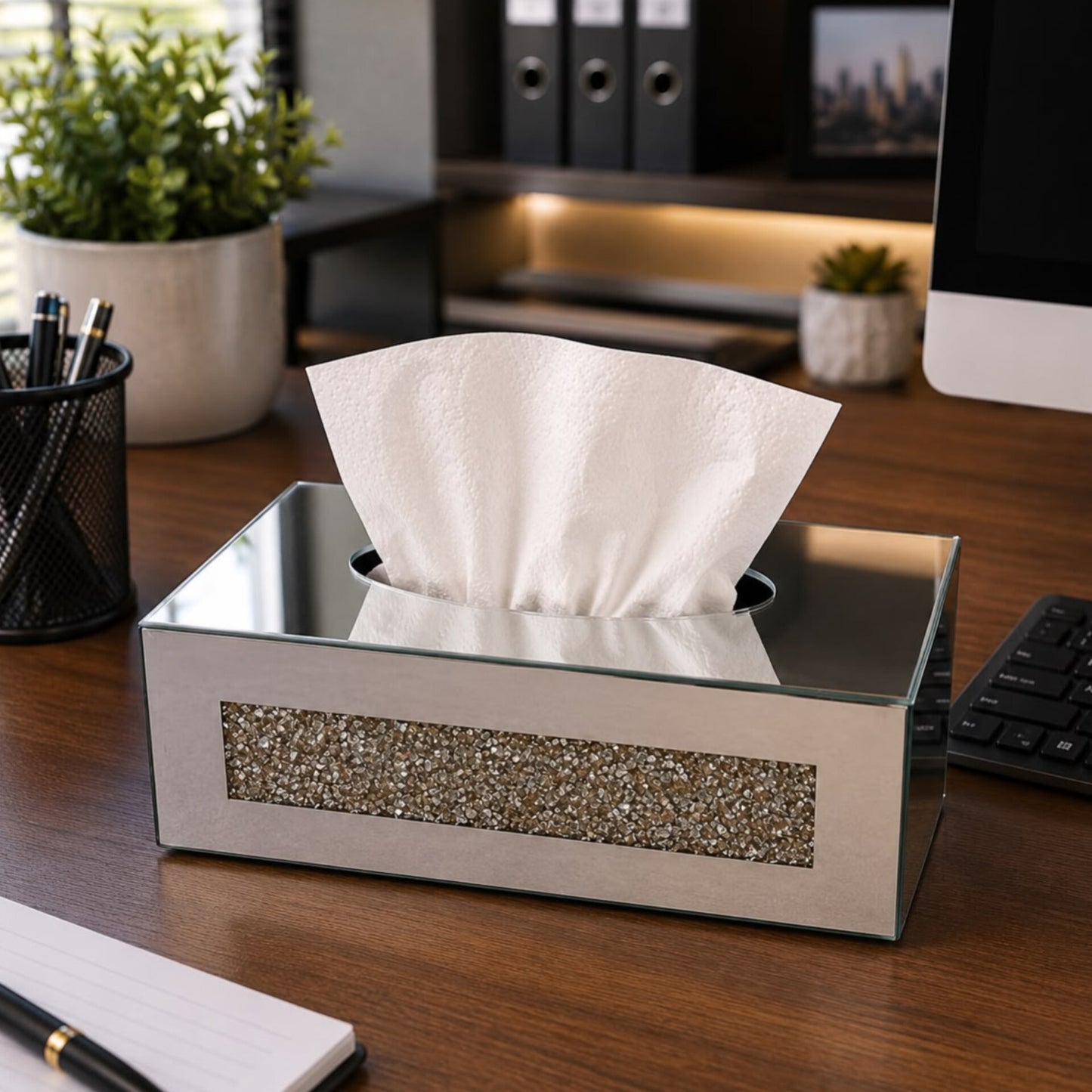 Glass Serviette Holder Box
