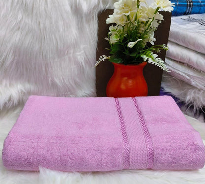 Coloured bathroom towels