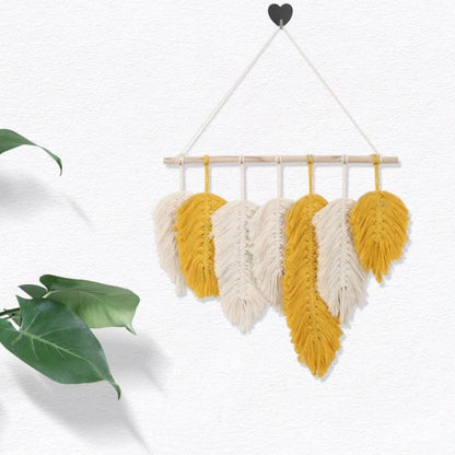 Tapestry Leaf Wall Art Decor Bohemian Macrame Wall Hanging