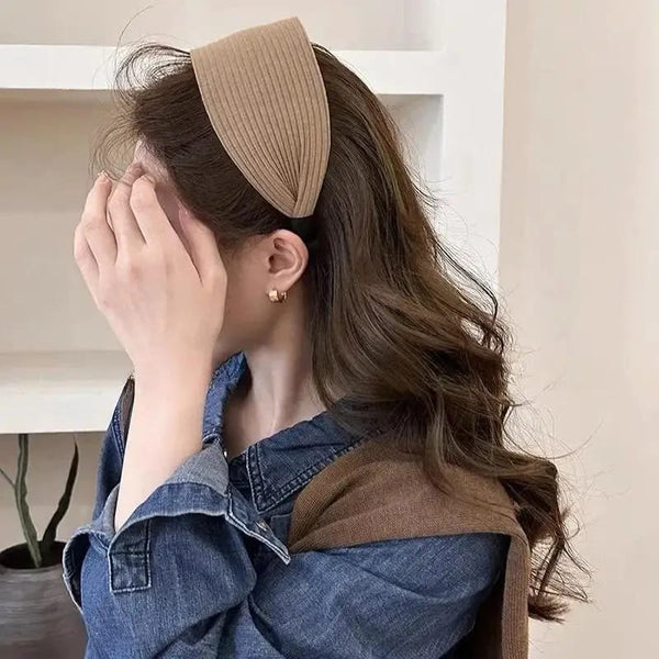 Ribbed elastic hair band ponytail holders